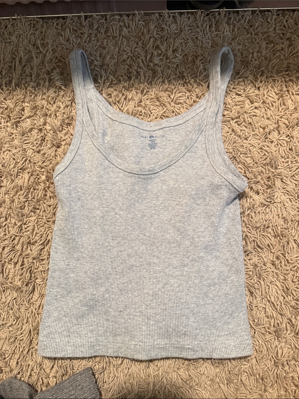 Brandy Melville grey ribbed tank top